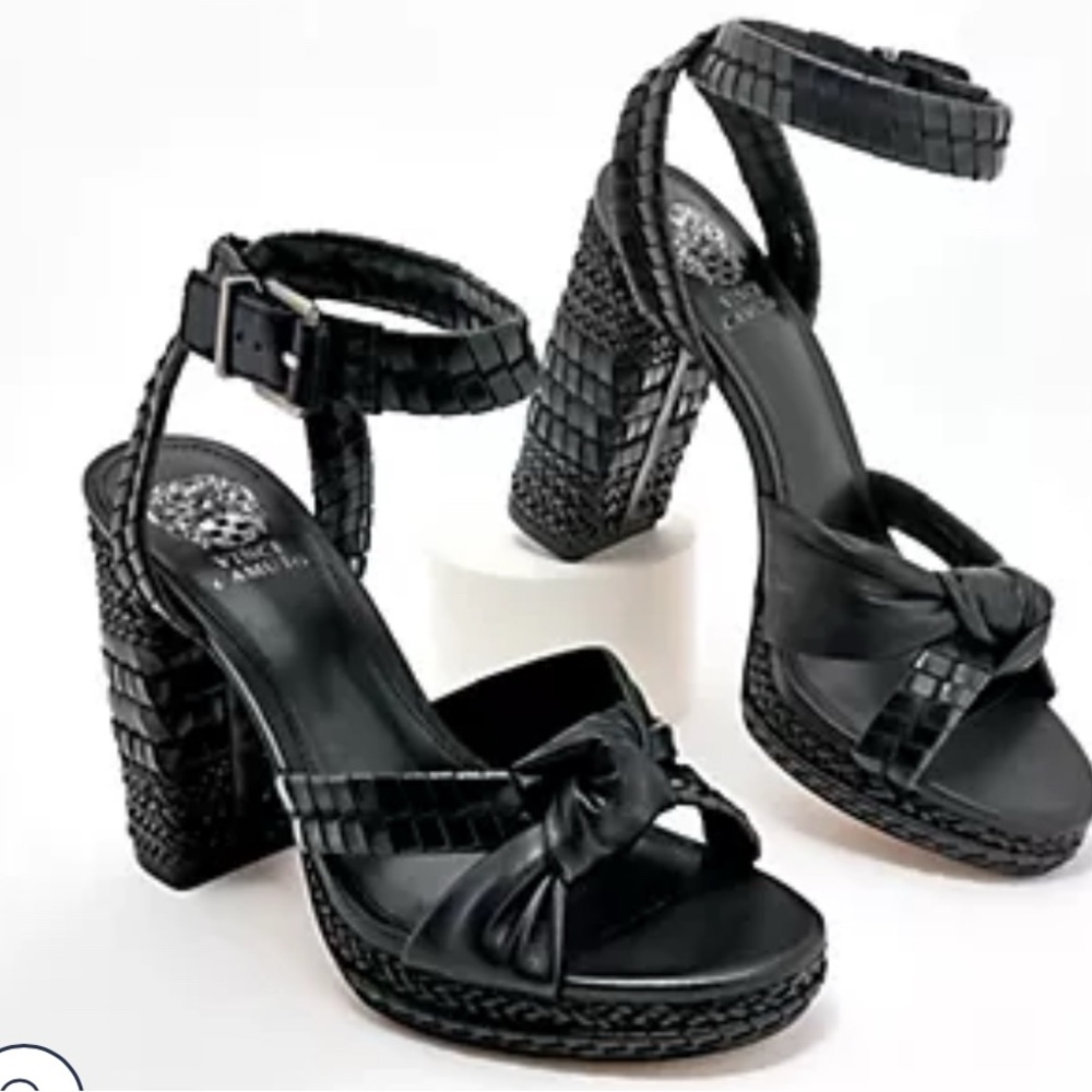 Vince Camuto Platform Sandals Fancey Black size 7.5 new in box